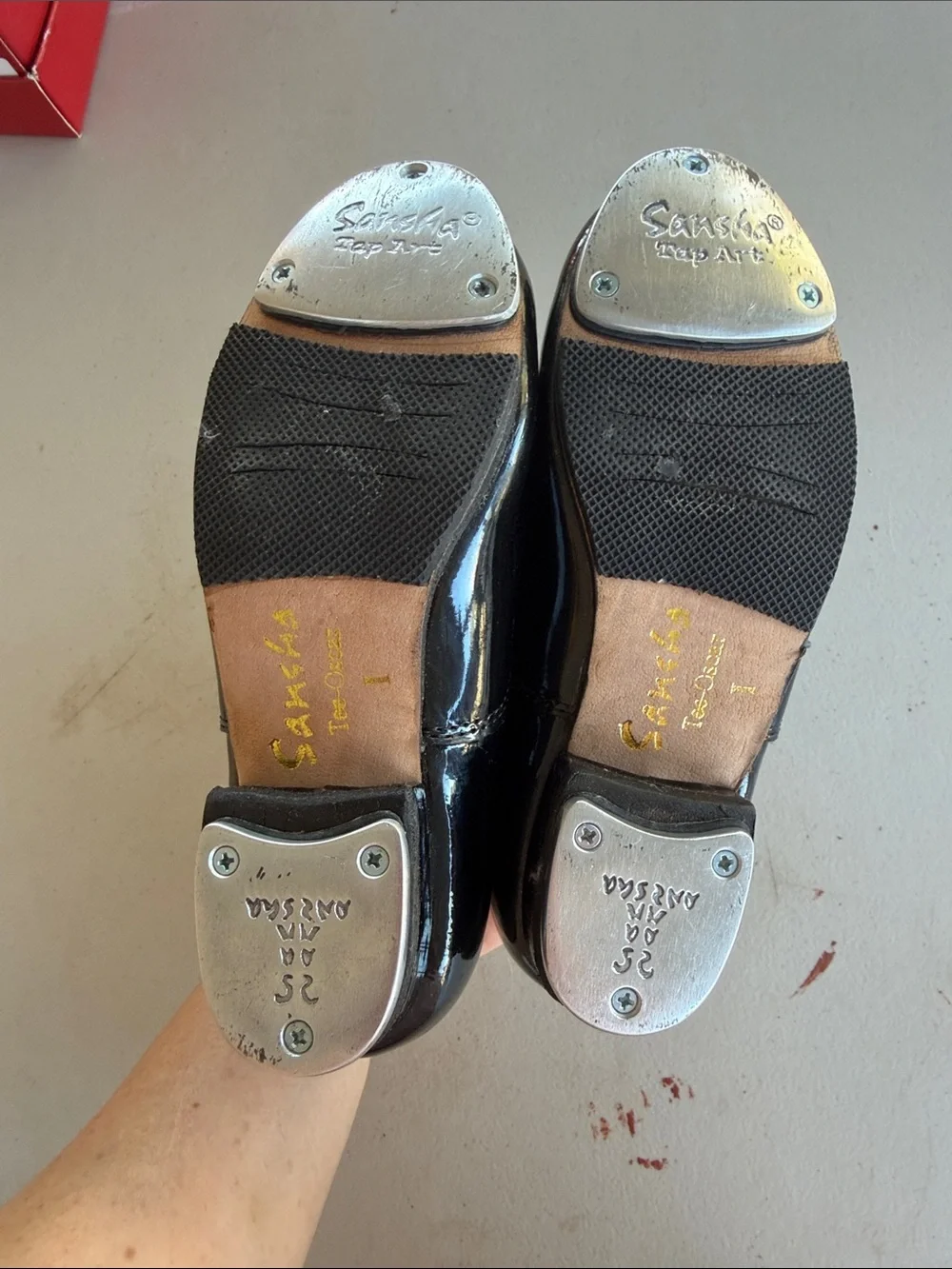 Capezio Mary Jane Patent Lace-Up Tap Shoes